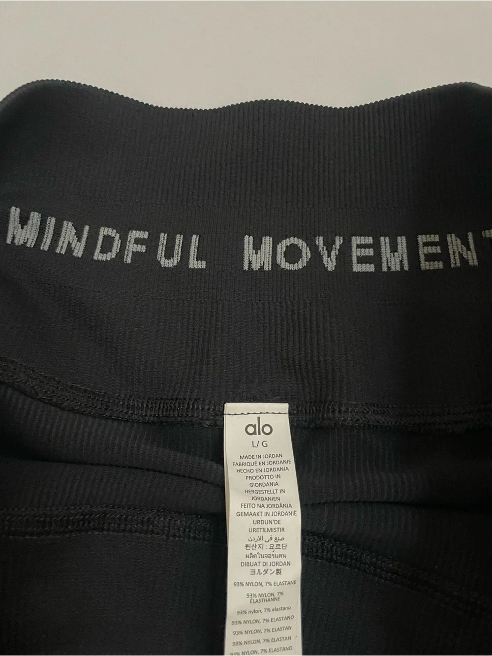 Alo Yoga Seamless Ribbed Favorite Biker Shorts Black Size L